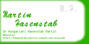 martin hasenstab business card